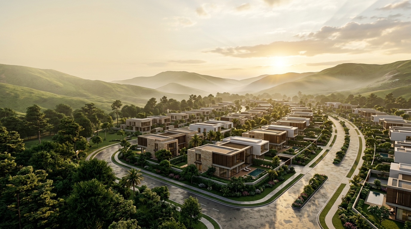 Gamdy Estates Master Planned Development at Golden Hour